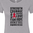thumbnail image 4 of Inktastic Sickle Cell Awareness Strength Courage and Support Women's T-Shirt, 4 of 5