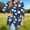 Blue, variant on Hvot&aat Plus Size Tops for Womens Floral Print Round Neck Asymmetrical Hem Long Sleeve Tunic Tops Swing Flare T-Shirt