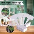 thumbnail image 6 of HOMEIORA Plant Labels 100Pcs 4 InchT-Type Plant Name Tags Garden Seed Labels Markers Plastic Tag for Outdoor Waterproof Plant Label Stakes with Permanent Marking Pen, White, 6 of 8