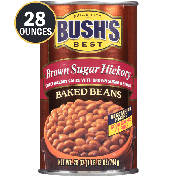 BUSH'S Brown Sugar Hickor Baked Beans, 28 oz Canned Beans