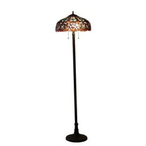 CHLOE Lighting SADIE Tiffany-style 2 Light Victorian Floor Lamp 18" Shade
