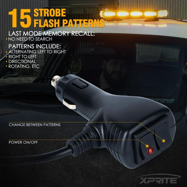 Xprite 21 Amber Sparrow x Series Traffic Advisor LED Strobe Light Bar