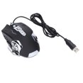 thumbnail image 2 of Ratón con cable Puerto USB negro Iluminación para juegos Accesorios ópticos ajustables para computadora FAGINEY  1, 2 of 7