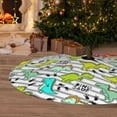 thumbnail image 6 of Yiaed Funny Dinosaurs on Stripes Print Christmas Tree Skirt , Tree SkirtsTree Mat for Christmas Winter Holiday Indoor Decorations-48", 6 of 7