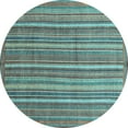 thumbnail image 1 of Ahgly Company Indoor Round Abstract Light Blue Modern Area Rugs, 8' Round, 1 of 4