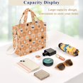thumbnail image 5 of FORMRS Womens Corduroy Tote Bag Crossbody Shoulder Purse Handbag with Detachable Strap, Orange Ghost Plaid Pattern, 5 of 7