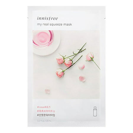 Innisfree My Real Squeeze Rose Mask Set of 5, 20 ml[ BEST BY (Best Real Female Orgasm)