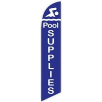 Cobb Promo Pool Supplies Blue Advertising Feather Flag 12ft - Replacement Flag Only Without Poleset