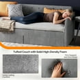 thumbnail image 4 of Ktaxon Twin Size Upholstered Daybed, Wooden Sofa Bed with 2 Drawers & Button Tufted Backrest, Gray, 4 of 10