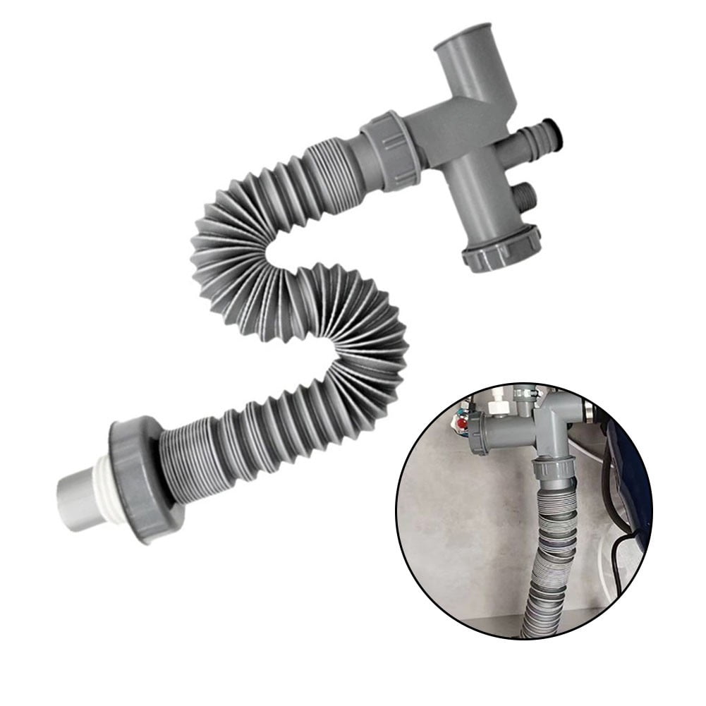 PASILI Retractable Sink Drain Kitchen Sink Drain And Garbage Disposal Downspout Set