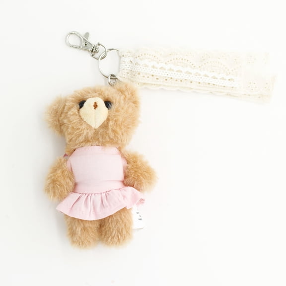 U Style Teddy Bear Keychain with Pink Ballet Dress