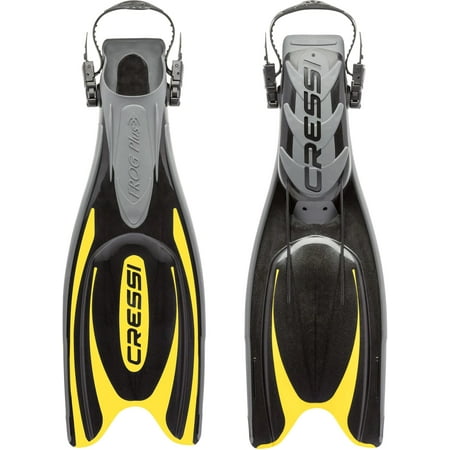 UPC: 0843607029940 | Cressi Frog Plus Fin (Black/Yellow  L/XL | US Mens  10/13 | US Lady 11/14 | EU 44/47)