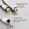 thumbnail image 3 of 1-3m Stainless Steel Shower Head Tube Bathroom Pipe Plumbing Hose Copper Core Flexible Standard 3.0M, 3 of 8