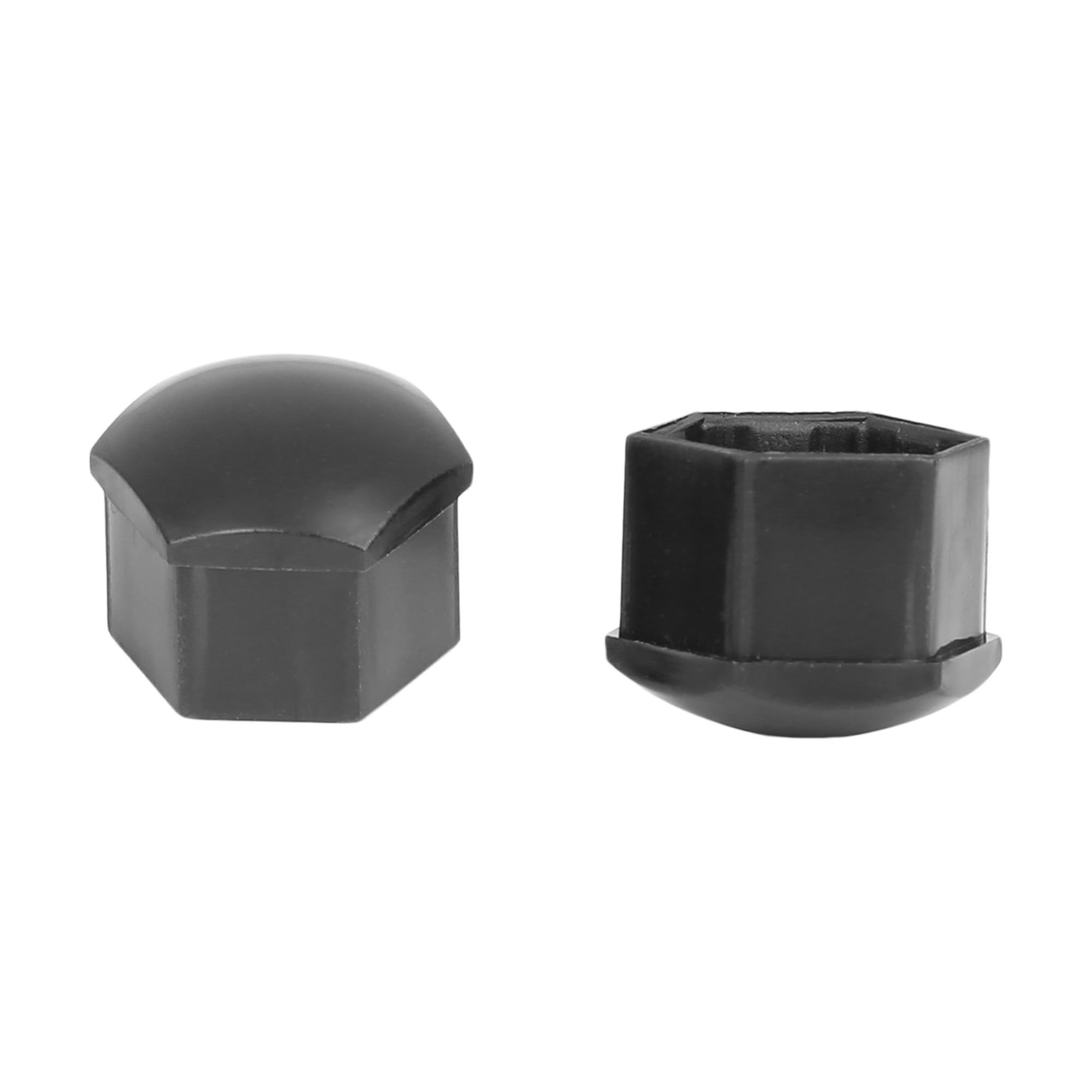 Unique Bargains 17mm Black Plastic Car Wheel Nut Lug Hub Screw Rim Bolt Covers with Clip