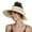 Beige, variant on OZERO Women Sun Straw Visor Hat: Wide Brim Beach Hats Summer Ponytail Hat Foldable Packable UV Protection for Travel