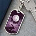 thumbnail image 6 of Tarot Card Moon Tarot Keychain Dog Tag Stainless Steel or 18k Gold, 6 of 16