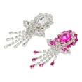 thumbnail image 4 of Broches Para Mujer, 2 Piezas Broche De Diamantes De Imitación Brillante Elegante Rosa Blanca Roja Buena Decoración Para Fiestas, 4 of 7
