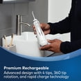 thumbnail image 3 of Irrigador dental inalámbrico avanzado Waterpik 3 ajustes de presión blanco WP 560CD, 3 of 6