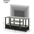 thumbnail image 2 of TV Stand for TVs up to 55 inches, Entertainment Center with Open Storage Shelves, Modern TV Console for Living Room, Grey, 2 of 6