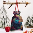 thumbnail image 6 of Fuzoiu Colorful Patterned Rabbit Print Christmas Gift Bag,Burlap Gift Bag with Drawstring Closure & Hang Tag,Perfect for Holidays, Birthdays, and Special Occasions-Medium, 6 of 7