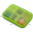 thumbnail image 5 of Pill Organizer - Portable Pill Box Small Pill Container for Purse or Pocket, Excellent Pill Storage Case (Green, 6 Compartment), 5 of 5