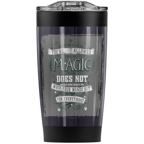 Harry Potter Just Because You'Re Allowed Stainless Steel Tumbler 20 oz Coffee Travel Mug/Cup, Vacuum Insulated & Double Wall with Leakproof Sliding Lid | Great for Hot Drinks and Cold Beverages