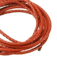 thumbnail image 3 of 2.2 Yards 5mm Dia Leather Cord Braided String for DIY Crafting, Orange, 3 of 7