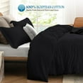 thumbnail image 6 of 1200 TC 100% Egyptian Cotton Duvet Cover Zipper Closur Ultra Soft Durable and Fade Resistant Color Black Solid size King, 6 of 6