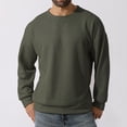 thumbnail image 4 of Men Ribbed Crew Neck Long Sleeve Pullover Sweater Casual Solid Color Top, 4 of 8