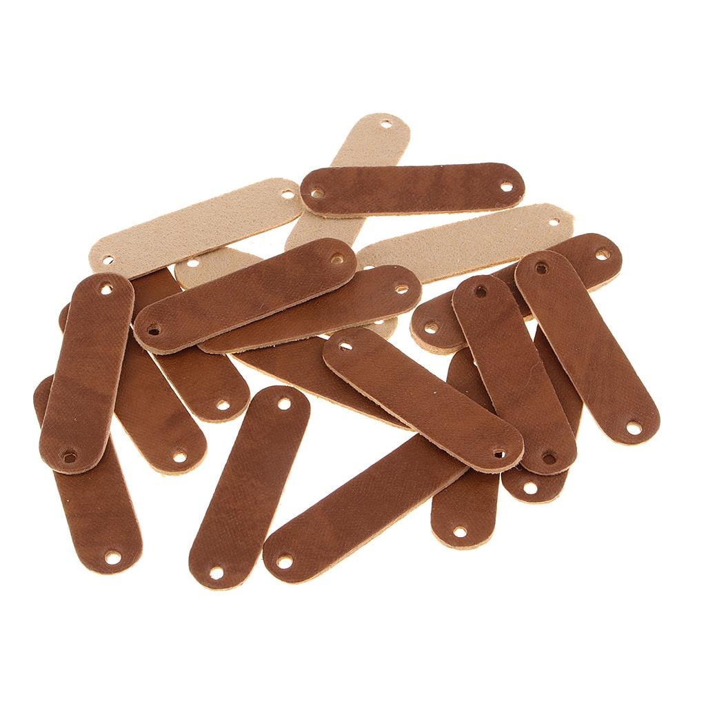 Pack Of 20pcs Vintage PU Leather Labels Tags DIY Labels For Garment Bags  Sewing