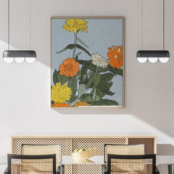 Zinnia - 1915 | Hannah Borger Overbeck | Premium Fine Art Print | 19th Century American | Arts and Crafts | Botanical | Plant Art | Nature Art