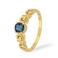 thumbnail image 2 of 925 Sterling Silver Gold Vermeil London Blue Topaz Cushion 6mm Women's Solstic Valentines Day Gifts Ring, 0.75 Ct, 2 of 4