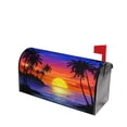 thumbnail image 3 of PHELIKA Blossom Floral Palm Trees At Sunset 02 Mailbox Covers Magnetic Mailbox Wraps Post Letter Box Cover Mailwrap Garden Home Decor Standard Size 21"H x 18"W, 3 of 8