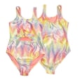 thumbnail image 5 of LYMAYTER Kids One Piece Swimsuits for Girls 7-14Y Summer UPF 50+ Quick Dry Bathing Suit Sleeveless Beach Swimwear, 5 of 9