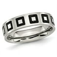 thumbnail image 1 of Mens 6mm Enameled Stainless Steel Comfort Fit Wedding Band Ring, 1 of 6