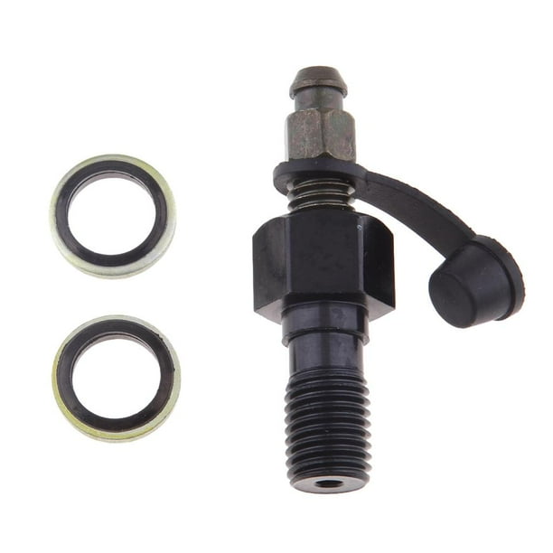 Aleación de Aluminio Universal Motocicleta 10mm 1,25mm Rosca Pinza de Tornillo Banjo Perno Purga Polvo Tapa para Negro