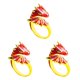 thumbnail image 4 of Sonducket Aleación Anillo abierto Nudillo Joyería de moda Trabajo Compromiso Presente Rojo Type1 NO1, 4 of 6