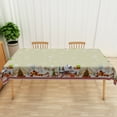 thumbnail image 5 of Nanqianyi Winter Snow Christmas Houses Rectangle Tablecloth 60 x 84 inch, Santa Claus Snowman Tablecloth for Xmas Family Gathering, 5 of 6