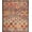 Red Gray Orange, Pattern 2, variant on ODIKA 9'x12' Washable Area Rug Kilim Vintage Navy Distressed Aged Boho Faded Border Geometric for Master Suite, California King, Under Bed, Non-Shedding, Easy Care