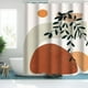 thumbnail image 5 of Cortina De Ducha Para Baño Con Estampado Abstracto De Plantas Y Flores, Cortina De Poliéster Impermeable Para Separar El Baño, Cortina De Puerta, 5 of 6
