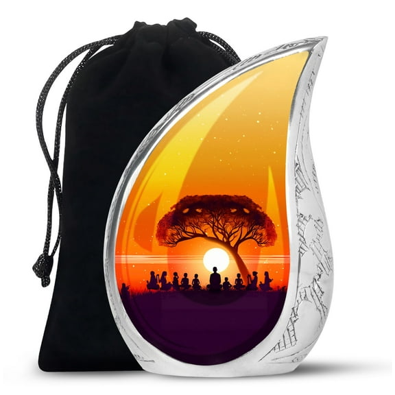 Guru Teaching Urn, Cremation Urn for Ashes for Women, Large Urns for Human Ashes Adult Male, Burial Urns for Adult Human Ashes, Funeral Urn, Drop Decorative Urn, Ash Holders for Human Ashes 10 Inches