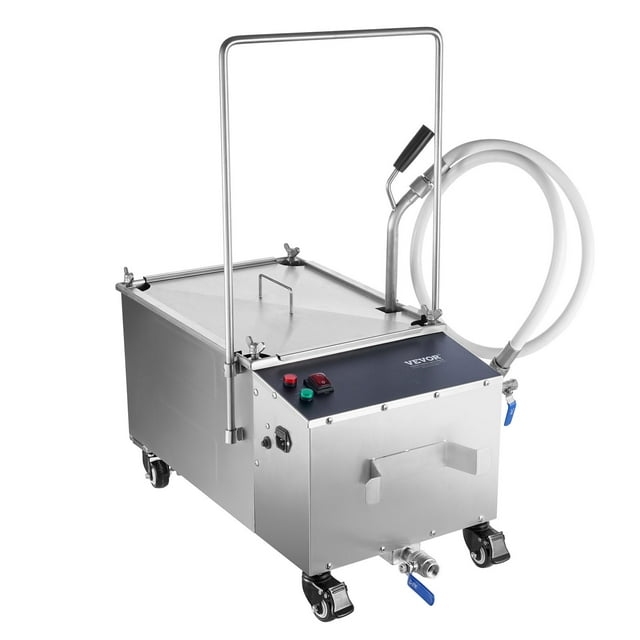 STAWAY Filtre pour Friteuse Mobile 38L - Filtration 98 %, Vitesse 10L/min, Acier Inoxydable, 4 Roues Pivotantes, Parfait pour Restaurants et Food Trucks