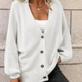 thumbnail image 2 of Vedolay Sweaters for Women Trendy Lightweight Casual Open Front Knitted Sweater with Pockets White,S, 2 of 5