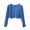 Blue—Sun Shirts for Women, variant on Women's Short Cardigan Bolero Shrug Sheer Tie Front Top Sun Protection Long Sleeve Jacket for Dress Sky Blue Free Size