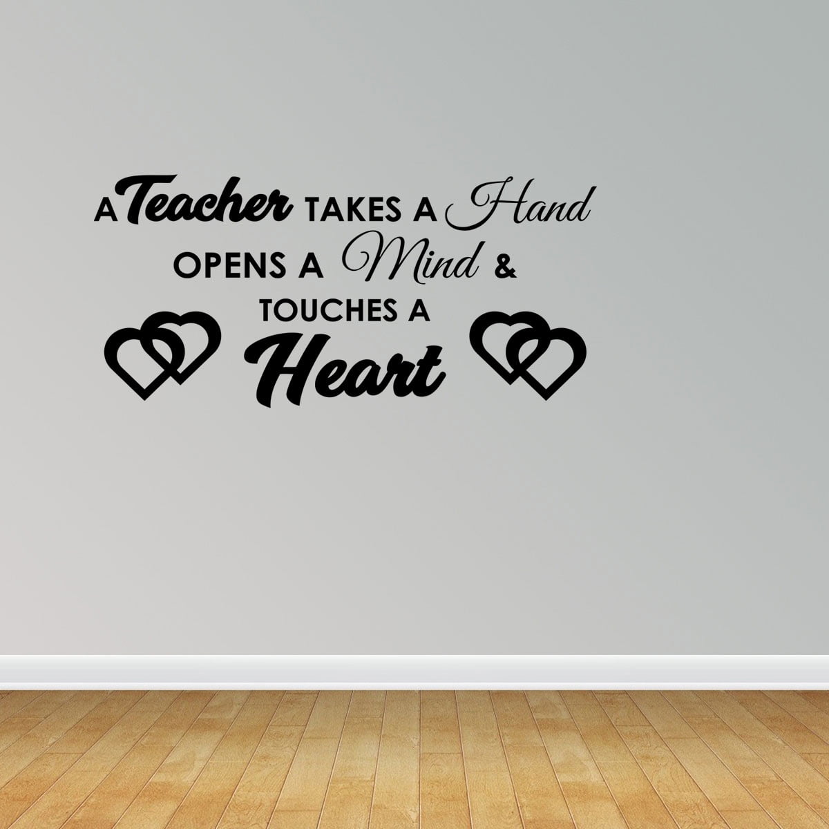 Teacher Touches Heart Quote Vinyl Wall Decals Teacher Appreciation Gift ...