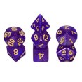 thumbnail image 1 of Ensemble de dés Polyédriques, 7 Pcs dés Acryliques pour Jeux de Table de Rôle RPG Accessoires de Jeu de Table, Violet Étincelant, 1 of 6