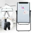 thumbnail image 5 of 36 X 24in Double-Sided Whiteboard with Marker Tray, Height Adjustable & 360° Rotating, Portable Flip Magnetic Whiteboard for Office, 5 of 10