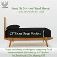 thumbnail image 3 of Split Queen 5-Piece Sheet Set, 400-TC Giza Cotton, 25 inch Deep Pockets - Black, 3 of 7