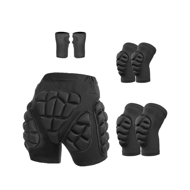 Pantalones cortos acolchados, almohadilla de impacto, transpirables, protección 3D, almohadillas de protección para la cadera L