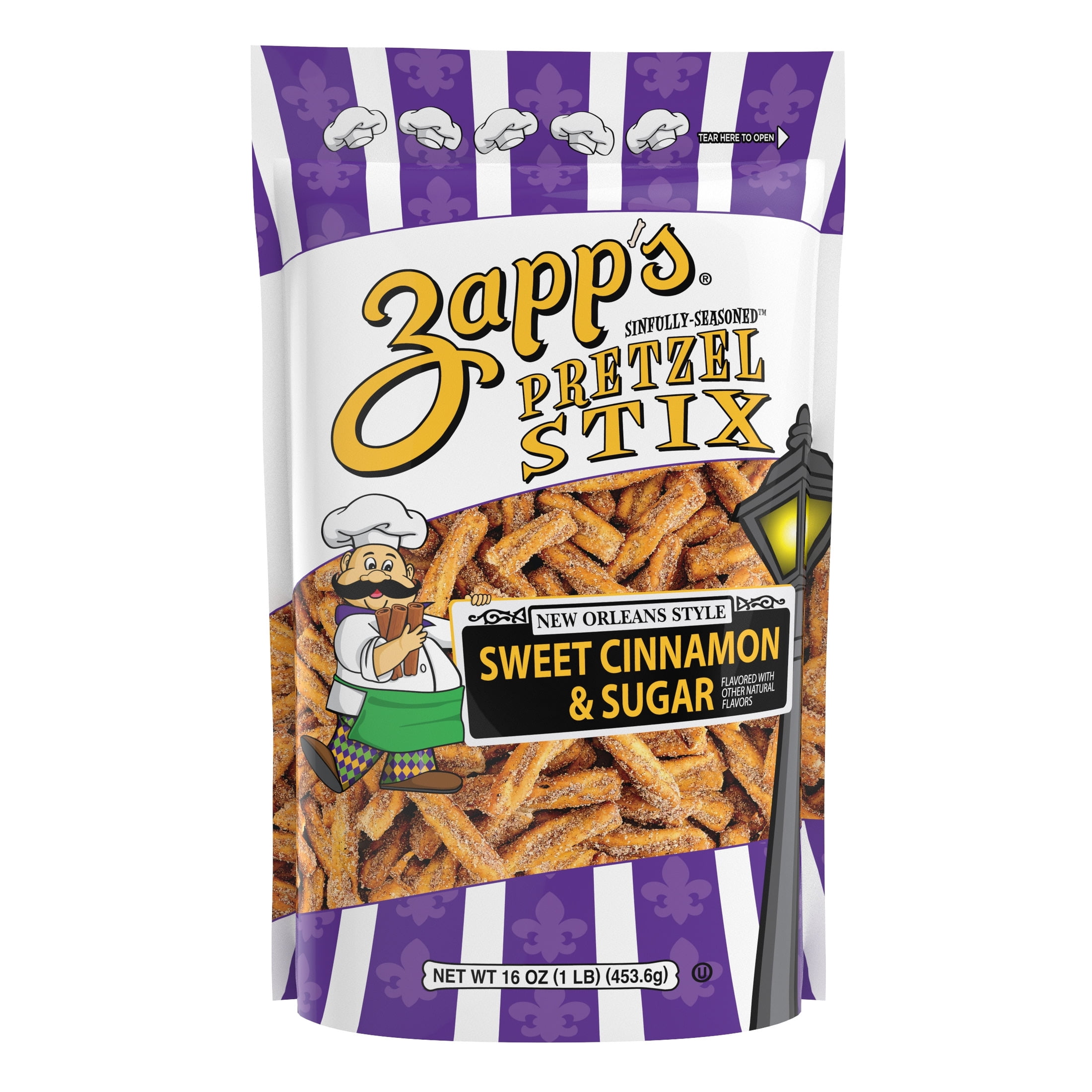 16 oz Zapp's Sweet Cinnamon & Sugar Pretzel Stix - Walmart.com